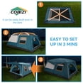 thumbnail image 5 of HOTEEL 10 Person Camping Tent, Easy Setup Waterproof Windproof Backpacking Tent with Removable Rainfly, Lightweight Portable Outdoor Family Tents for Camping, Travel, Fishing, Hiking, Blue, 5 of 10