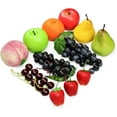 thumbnail image 2 of 16 Pcs Fake Fruits Pack, Artificial for Decoration Kitchen Home, Display Dining Table Decor, Realistic Apple Peach Oranges Grapes Pear, 2 of 5