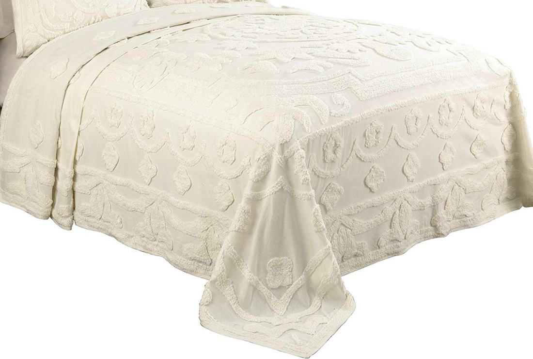 Modern Heirloom Collection Valerie Chenille Bedspread, Full (96 Inch x
