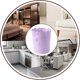 thumbnail image 4 of Waste Paper Bin 7.5 Inch Plastic Hollow Flower Lace Round Waste Basket Purple M For Bedroom Bathroom Kitchen Office, 4 of 5