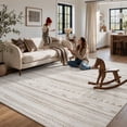 thumbnail image 3 of VUNATE 6'x9' Area Rugs for Living Room Washable Rugs Boho Moroccan Area Rug Soft Neutral Geometric Bohemian Carpet Distressed Indoor Rug for Bedroom Dining Room Office Foldable Nonslip Rug Brown, 3 of 8