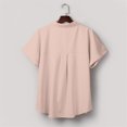 thumbnail image 5 of Patlollav Womens Causal Button Solid Blouse Short Sleeve T-Shirt Summer Tops, 5 of 5