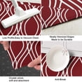 thumbnail image 3 of Burgundy and White Wavy Pattern Kitchen Rug Mat,Kitchen Runner Rugs Non Skid Washable,Decorative Kitchen Floor Mats for Kitchen,Sink,Laundry,17"X47", 3 of 5