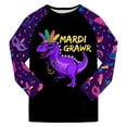 thumbnail image 4 of Pandaie 2-8Y Boys Girls Pajamas Set 2 Piece Kids Carnival Dinosaur Long Sleeve Sweatshirt Pullover Pants Cotton Fall Winter Cloths Outfits Black 2-3 Years, 4 of 5