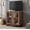 Brown, variant on WAMPAT Modern TV Stand with Glass Doors for 32-40 inch TVs, Entertainment Center TV Console with Adjustable Shelves for Living Room, Bedroom, Brown