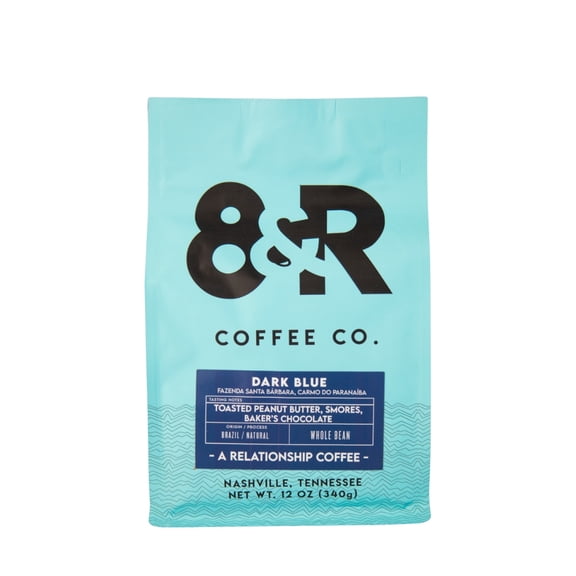 Dark Blue Brazil - Roasted by 8th & Roast Coffee Co. - Whole Bean Coffee - 12oz Bag