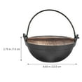 thumbnail image 3 of Japanese Style Iron Serving Pot Sukiyaki Cooking Pot Camping Hanging Cooking Pot, 3 of 8