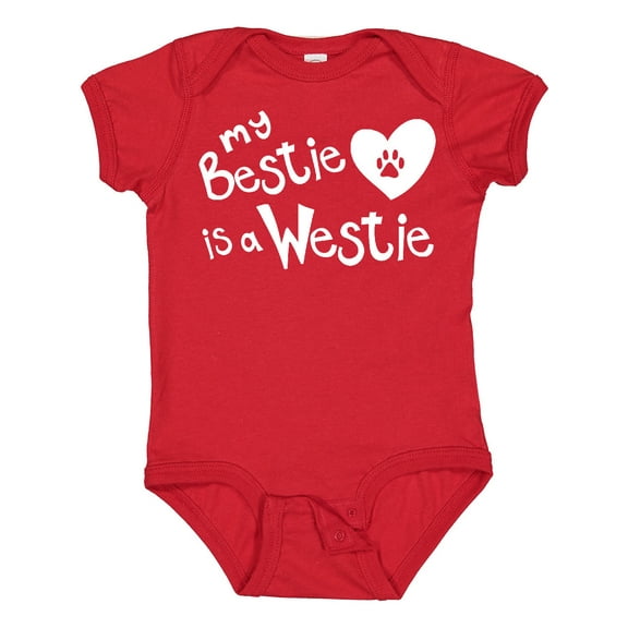 Inktastic Bestie Westie Boys or Girls Baby Bodysuit