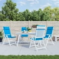 thumbnail image 1 of vidaXL Highback Chair Cushions 4 pcs Light Blue Oxford Fabric, 1 of 5