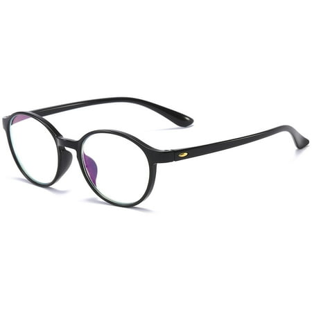 MAGIMODAC Computer Reading Glasses Anti Blue Light Blocking Round Flexible Black Tortoise Eyeglasses Eyewear for Women Men