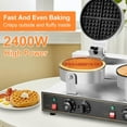 thumbnail image 3 of 2400W Commercial Double Waffle Maker, Non-Stick Stainless Steel Design for Bakeries, Restaurants, and High-Volume Cafes, 3 of 9
