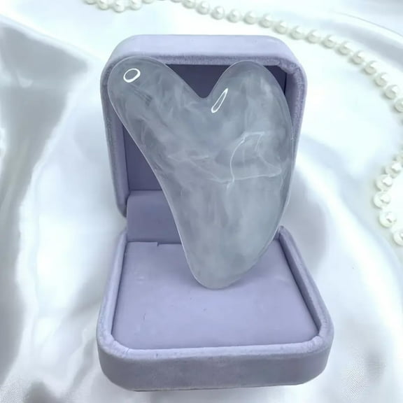 Premium Guasha Massage Scraper, Transparent White