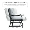 thumbnail image 4 of Outsunny 2-Person Outdoor Glider Chair, Patio Double Rocking Loveseat with Steel Frame and Cushions for Backyard, Garden and Porch, Grey, 4 of 9