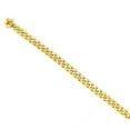 thumbnail image 5 of JewelStop 10K Yellow Gold 6.6mm Semi-Solid Classic Miami Cuban Chain with Polished Finish and Box Lock Clasp - 22in, 5 of 7