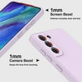thumbnail image 5 of Compatible with Samsung Galaxy S21 FE 5G Case, Smooth Soft Liquid Silicone Case, Gel Rubber Shockproof Full Body Protective Phone Cover for Samsung S21 FE (Lavender Purple), 5 of 13