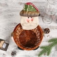 thumbnail image 3 of Christmas Candy Storage Basket Santa Snowman Candy Woven Holder Basket Christmas Candy Bowl Candy Dish for Holiday Table Desk Decoration Gift(Snowman Reindeer Santa Claus), 3 of 11
