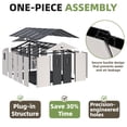 thumbnail image 3 of MELLCOM 10 x 12 FT Resin Outdoor Storage Shed with Floor, Outdoor Storage Tool Shed with Windows and Lockable Door, Resin Garden Shed for Lawnmower, Bike, Pool Supply, 3 of 8