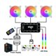 thumbnail image 3 of GO-ventilador AR12 blanco RGB de 120mm, caja de ordenador para gamer, kit de refrigeración, 12cm, ajuste de velocidad, 12V, ARGB, 3 of 4