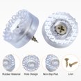thumbnail image 3 of Uxcell 30Pcs Pies de tabla de cortar transparentes, 0.35" H x 0.83" D Almohadillas de goma redondas antideslizantes con tornillos y arandela de acero inoxidable incorporada para muebles, 3 of 6