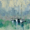 thumbnail image 2 of Vassileva, Silvia 12x12 White Modern Wood Framed Museum Art Print Titled - Boats in the Harbor II, 2 of 4