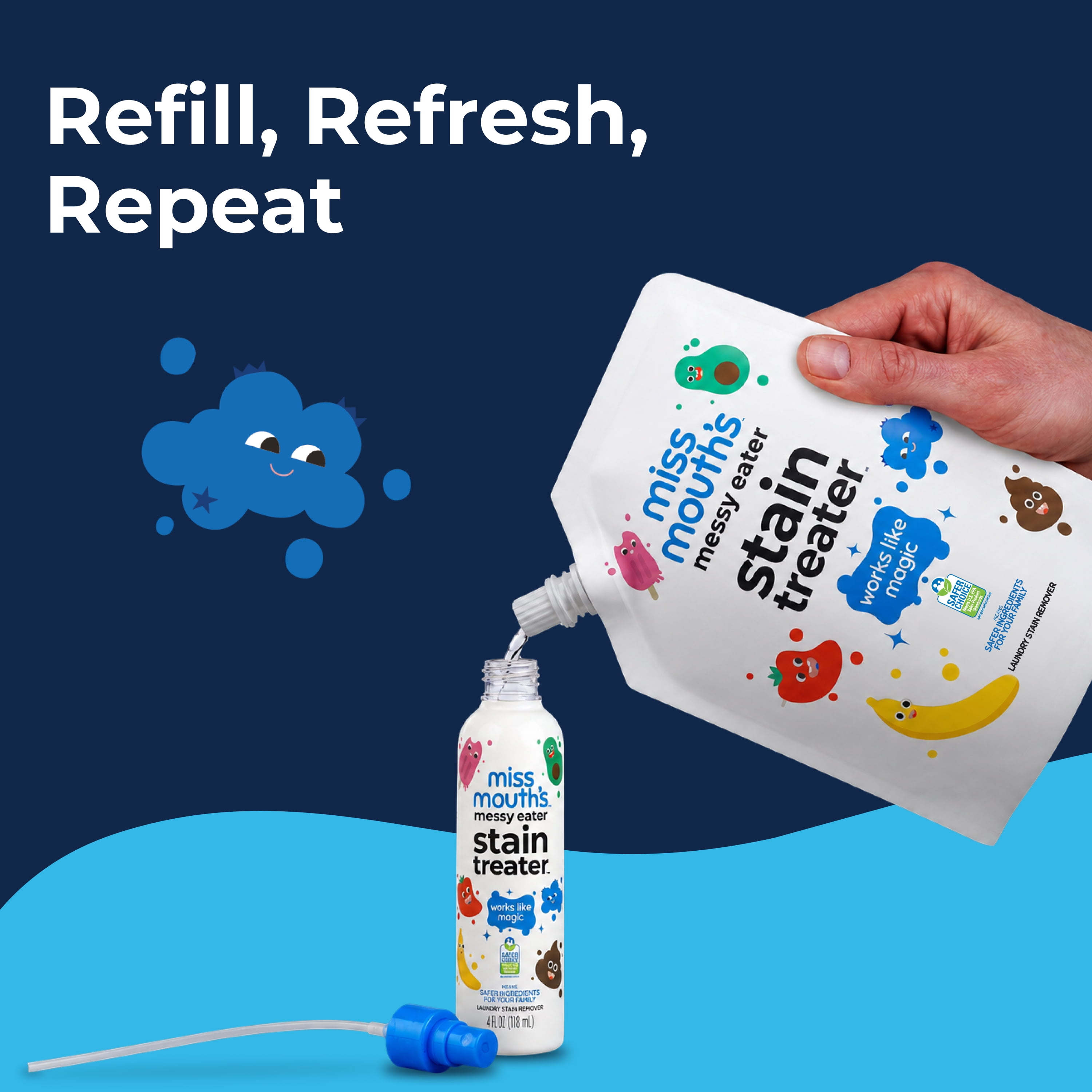 Miss Mouths Messy Eater Stain Treater Refill Pouch 12 fl oz