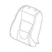 Genuine OE Jaguar Seat Back Cover - C2C36249LEG