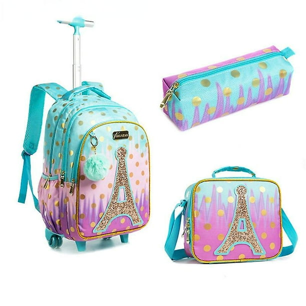 Mochila escolar 3 en 1 para ninos con ruedas mochila escolar con ruedas para ninos mochila de lona para adolescentes y ninas bolsas de viaje con ruedas Walmart en linea