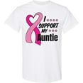thumbnail image 3 of Inktastic Breast Cancer Awareness I Support My Auntie with Pink Ribbon T-Shirt, 3 of 5