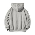 thumbnail image 6 of Felirenzacia Big and Tall Men's Hoodie, Casual 0.9Lbs Soft Plus Size Hooded Sweatshirt with Drawstring Kangaroo Pockets,Gray,2XL (10), 6 of 8