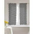 thumbnail image 3 of Black White Plaid Tier Curtains 45 Inch Length,Sheer Curtains for Bedroom Living Room Window Modern Buffalo Check Gingham Art Rod Pocket Drapes Kitchen Curtains Small Half Window 27.5"x45" 2 Panels, 3 of 7