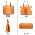 thumbnail image 2 of LHSHID Women Purse Satchel Bag Long Crossbody Classy Tote Bag Top Handle Vegan Leather Ladies Handbags Embossed Pattern, 2 of 7