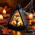 thumbnail image 3 of Portable Pumpkin Decor Ornament, Small Resin Figurine with Halloween Autumn Design and Classic Style, Tabletop Accent for Home, Party, Mantel, Seasonal, Spooky, Gift, D D, 3 of 5