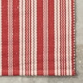 thumbnail image 4 of Home Conservatory Ticking Stripe Handwoven Indoor/Outdoor Area Rug, 4' x 6',  Red, 4 of 9