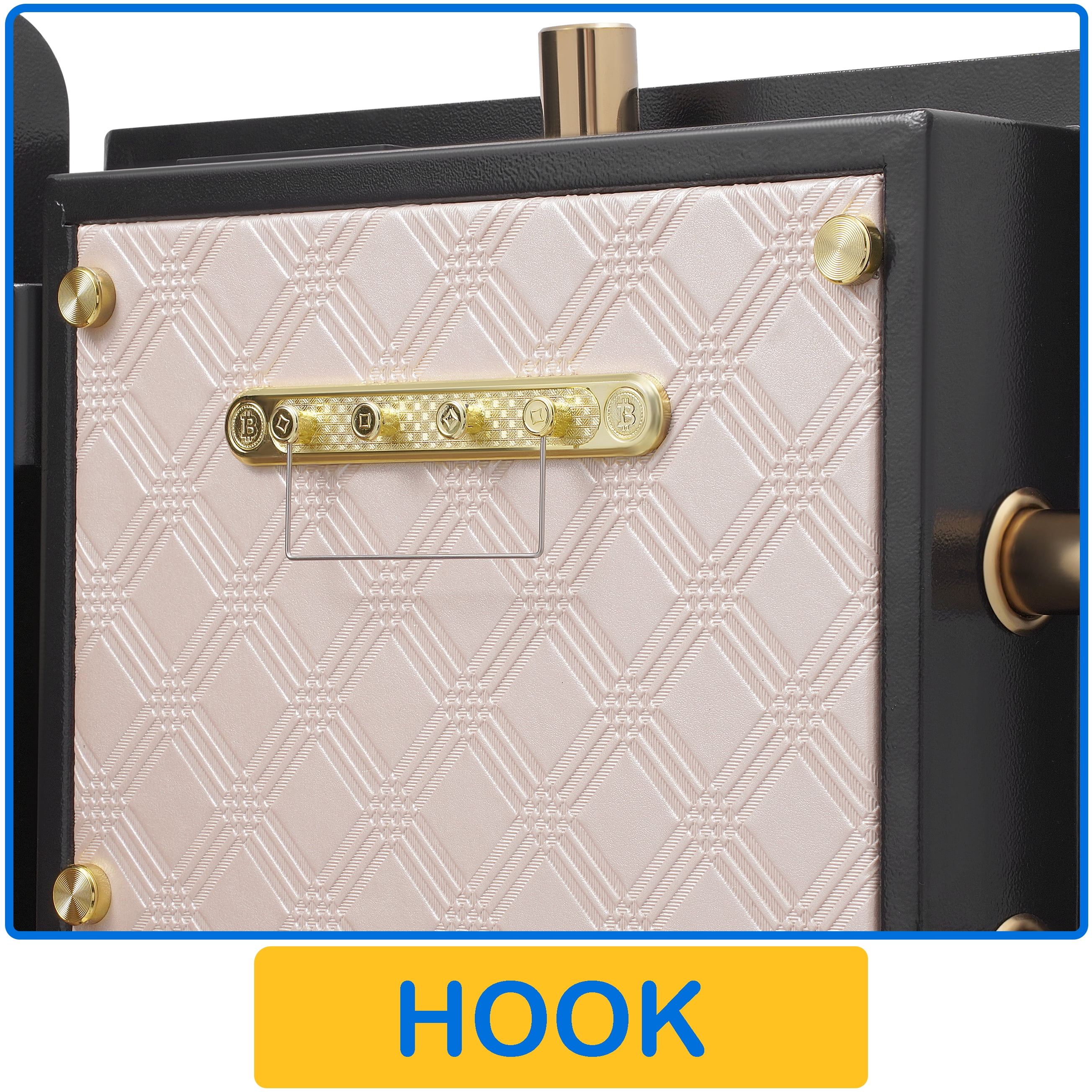 SRWTRCHRY 5.0 Cubic Home Safes,with Interior Safe Lock Box, Fire-Resistant and Water-Resistant Safe Bag, Dual Key System Safety Box with Code, Wall-Mount Large Safes, Floor Safes