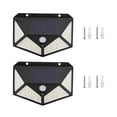 thumbnail image 1 of Lámpara de pared Solar de cuatro lados para exteriores, 100LED, impermeable, inducción infrarroja del cuerpo humano, 2 uds., 1 of 8