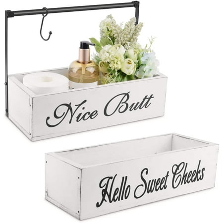 Nice Butt Bathroom Decor Box, Wooden Bathroom Box, Toilet Paper Holder