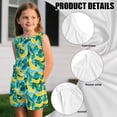 thumbnail image 6 of chaqlin Banana Leaf Girls Sleeveless T Shirt and Shorts Set 2 Piece Workout Outfits Toddler to Big Kid 5-14 Years Old, 6 of 7