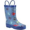 thumbnail image 1 of Cotswold - Botas de Agua Puddle   Diseño Robots para Niños/Niñas (Azul), 1 of 4