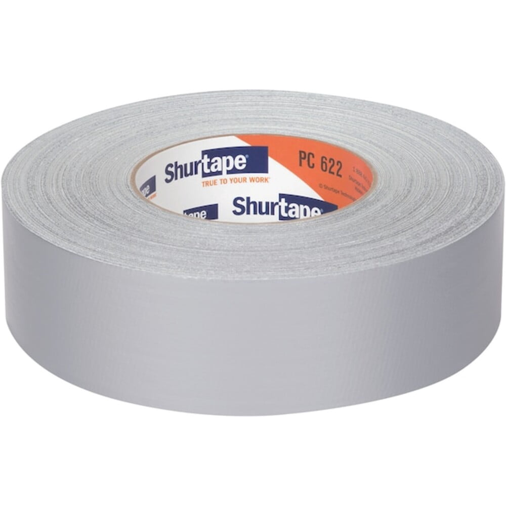 Shurtape Duct Tape, Silver, 60-1/8 yd L, 1-7/8 in W 183845