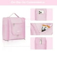 thumbnail image 3 of Toiletry Bag, Makeup Bag, Extra Large Toiletries Bag for Women and Men with Hanging Hook, Water-resistant Organizer Bag, Shower Bag for Essentials, Upgraded Soft Pink, 3 of 8