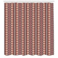 thumbnail image 2 of Ambesonne Ikat Shower Curtain, Indigenous Pattern, 69"Wx70"L, Vermilion Orange Seafoam, 2 of 2