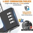 thumbnail image 1 of Cabinet Lock with Combination, Gym Locker Code Lock, Adjustable Heavy Duty U Shape Latch, Combination Padlock for Locker, Closet, Double Door, Fence, Luggage Lock, 1 of 5