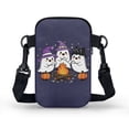 thumbnail image 2 of HELLHERO Women Shoulder Bag Polyester Double-layer Crossbody Sling Bags for Daily Commute or Casual Outings, Ghosts Camping with Marshmallows, 2 of 7