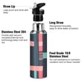 thumbnail image 3 of Yayeee 20oz Insulated Water Bottle Double Wall Stainless Steel with Flip Straw Lid, Pink Geometric, 3 of 7