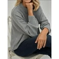 thumbnail image 3 of Thick Knit Crew Neck Long Sweater, 3 of 5