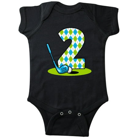 

Inktastic Argyle Golf 2nd Birthday Gift Baby Boy Bodysuit