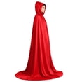 thumbnail image 6 of SAWOBUUN Unisex Satin Hooded Cloak Halloween Witch Cape Vampire Medieval Full Length Cloak, 6 of 7