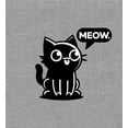 thumbnail image 4 of Black Chibi Cat Youth Heather Gray Crew Neck Short Sleeve Tee-Small, 4 of 4