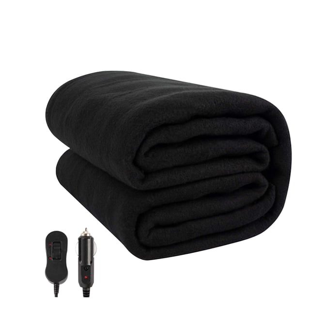 Car Electric Blanket 12V Electric Heated Travel Blanket 3 Levels of Adjustable Temperature Lightweight Portable Electric Blanket for Cars for Cold Weather and Camping Use