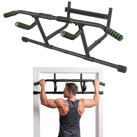 Shininglove 440 LBS Pull-Up Bar for Doorway, No Screws Padded Multi-Grip Chin Up Bar